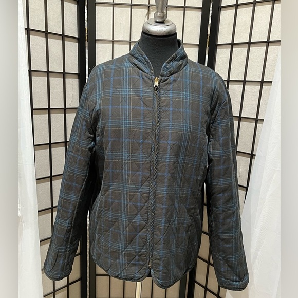 Pendleton Gray and Blue Plaid WOMEN REVERSIBLE BARN JACKET SIZE XL - Picture 4 of 13
